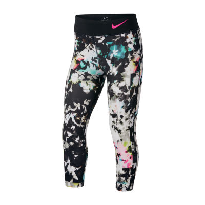 Nike Capri Leggings Big Kid Girls, Color Blk Laser Fuchsia JCPenney