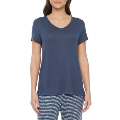 Ambrielle Womens Pajama Top V Neck JCPenney