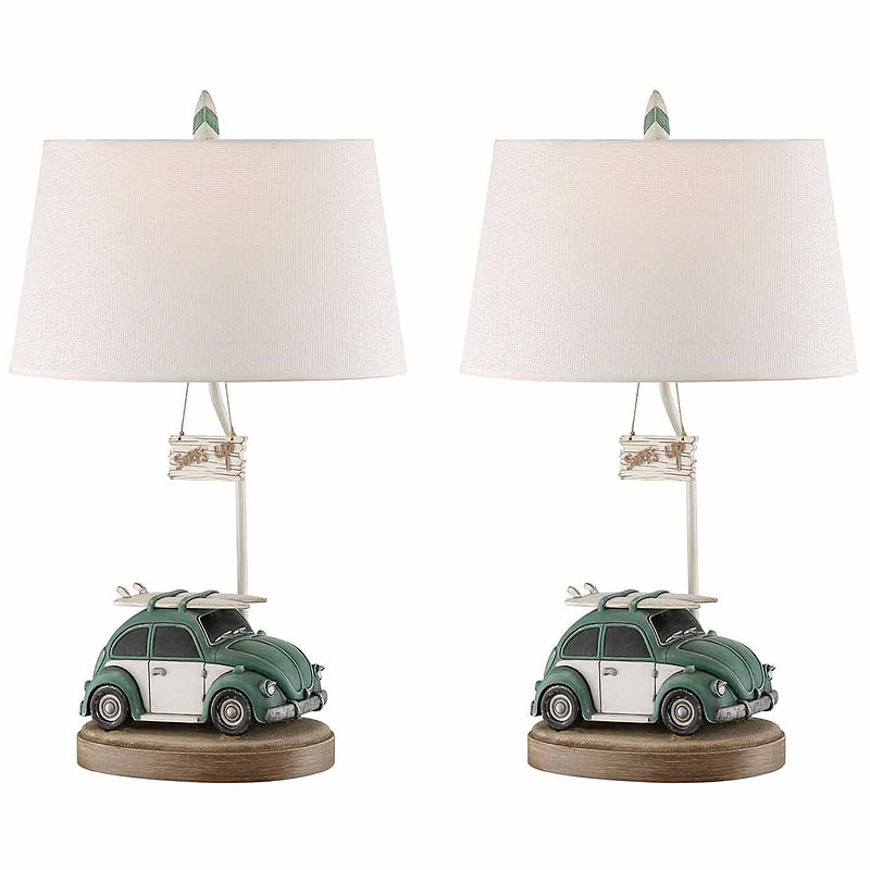 Seahaven Beach Table Lamp Set, Brown