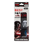Mens 3 Pair Star Wars Crew Socks