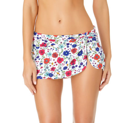 liz claiborne floral swim skirt