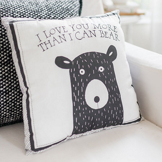 My Baby Sam Black Bear Square Throw Pillow Jcpenney Color Black