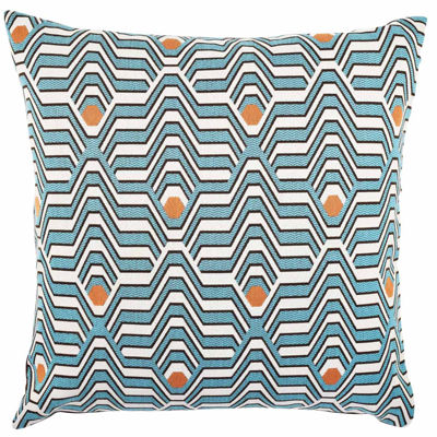 Vesper Lane Teal and Orange Geometric Throw Pillow - JCPenney