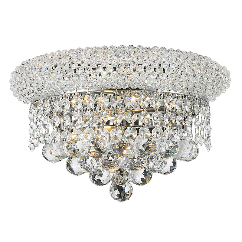 Empire Collection 2 Light Clear Crystal Wall Sconce Light 12