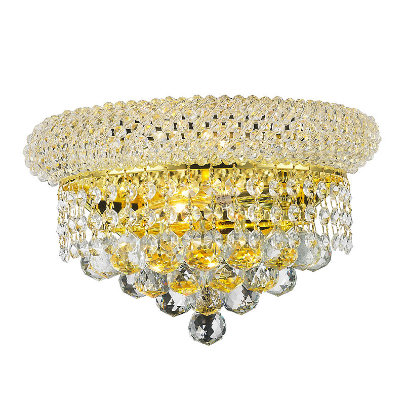 Empire Collection 2 Light Clear Crystal Wall Sconce Light 12