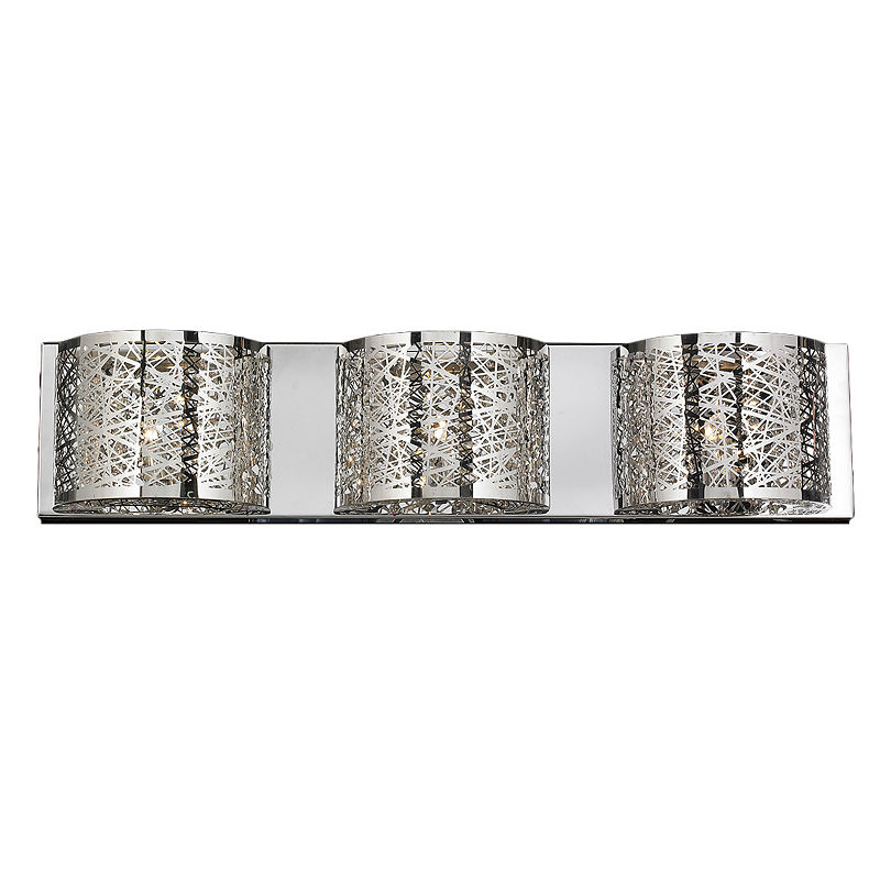 Aramis Collection 3 Light Chrome Finish And Clear Crystal Wall Sconce 30