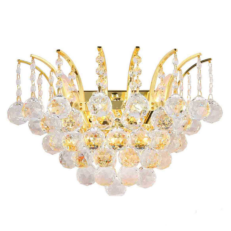 Empire Collection 3 Light Clear Crystal Wall Sconce 16