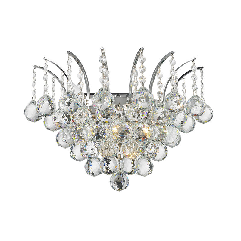 Empire Collection 3 Light Clear Crystal Wall Sconce 16