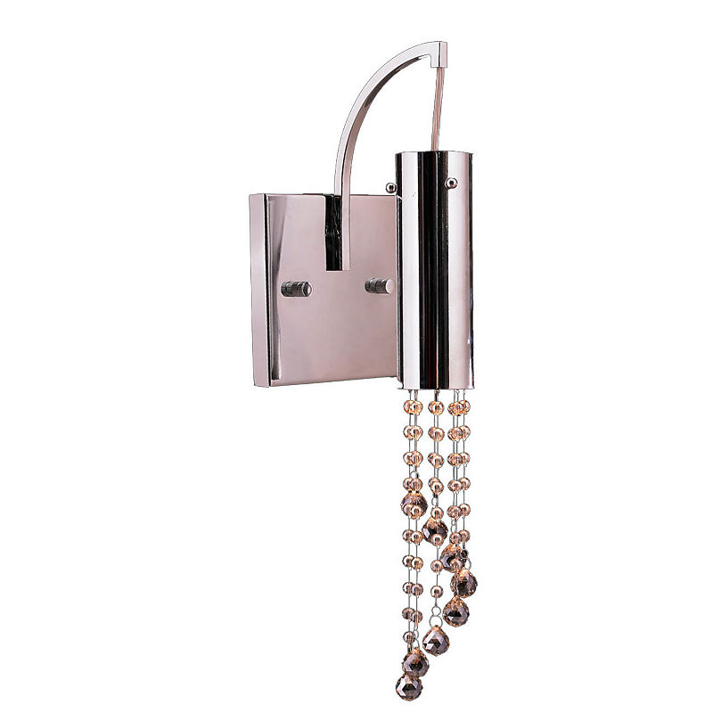 Metropolis Collection 1 Light Chrome Finish And Clear Crystal Wall Sconce 6