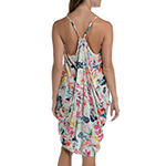 Mynah Womens Floral Dress Swimsuit Cover-Up