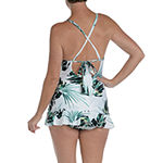 Sonnet Shores Womens Leaf Swim Dress