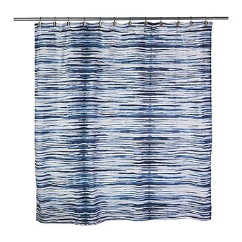 Saay Knight Vern Yip Shibori Stripe, Linen Stripe Shower Curtain