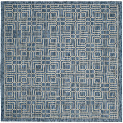 Safavieh Courtyard Collection Adelaide Geometric Indoor/Outdoor Square Area Rug