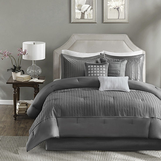 Madison Park Channing 7 Pc Comforter Set Jcpenney Color Gray