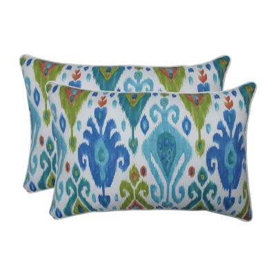 Pillow Perfect Paso Caribe Set Of 2 Oversized Rectangular Outdoor