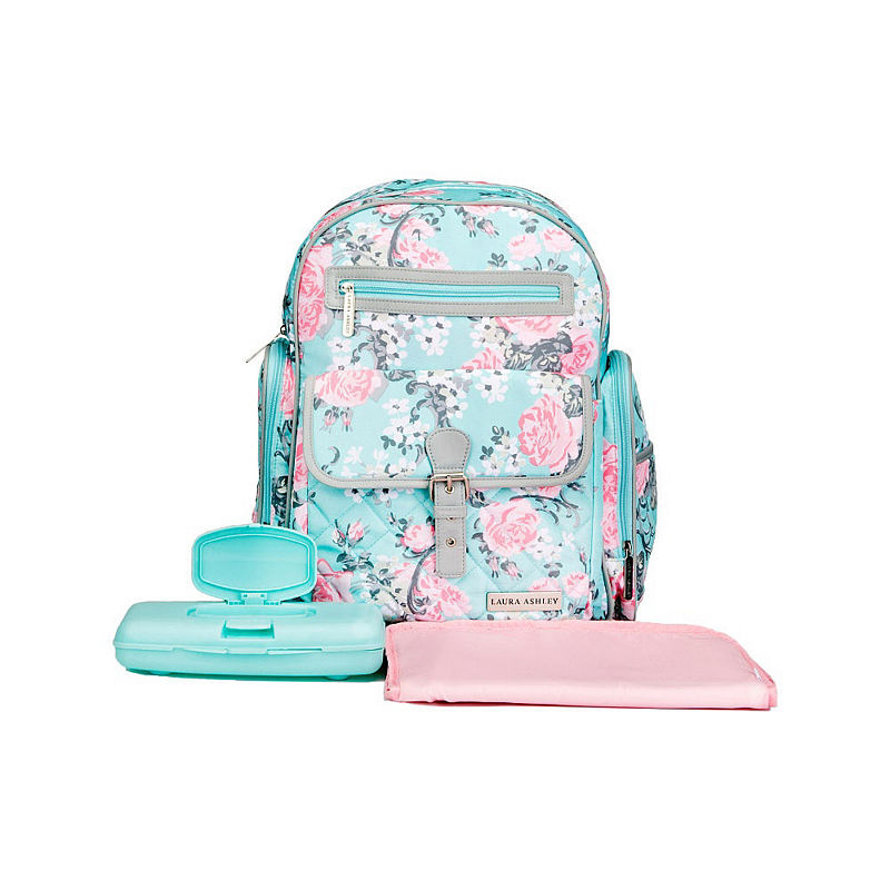 UPC 632878353997 - Laura Ashley Four in One Magnetic Closure Rose Floral Dome Diaper Backpack ...