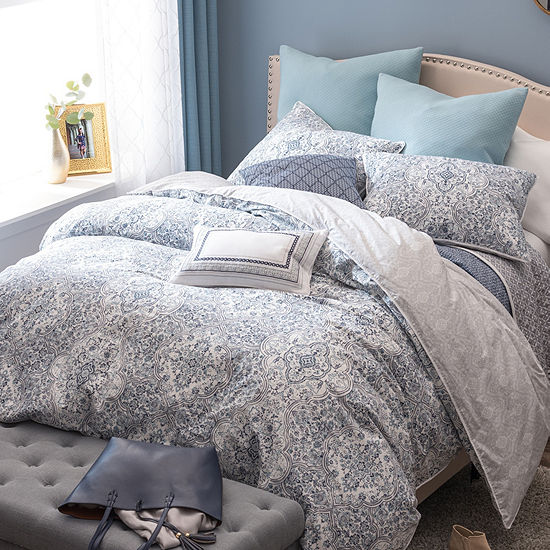 Jcpenney Home Ajanta 4 Pc Comforter Set Color Blue Jcpenney
