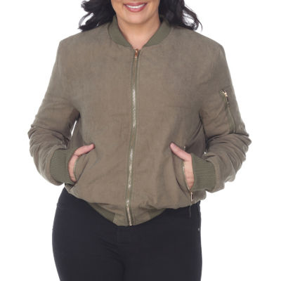 white mark knit midweight puffer jacket