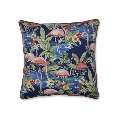 Pillow Perfect Flamingoing Lagoon 25 Inch Outdoor Floor Pillow