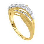Womens 1/3 CT. T.W. Genuine White Diamond 10K Gold Cocktail Ring