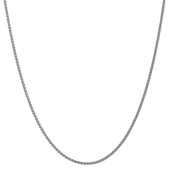 14K White Gold 16 Inch Solid Wheat Chain Necklace - JCPenney