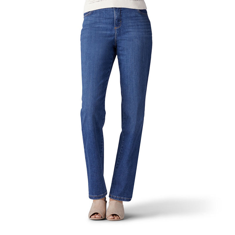 Lee Instantly Slims Classic Jean, Womens, Size 6 Petite, Blue ...