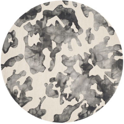 Safavieh Dip Dye Collection Emma Abstract Round Area Rug