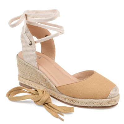 round toe espadrille wedge