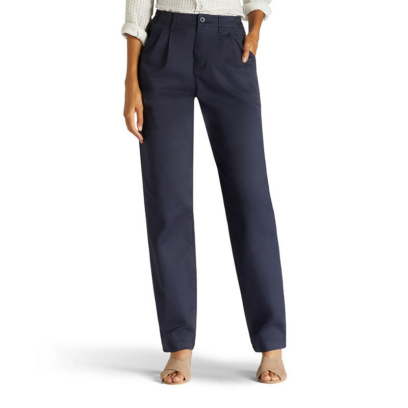 UPC 083622514469 product image for Lee Side-Elastic Straight-Leg Twill Pants | upcitemdb.com