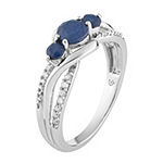 Womens 1/7 CT. T.W. Genuine Blue Sapphire 10K White Gold Cocktail Ring
