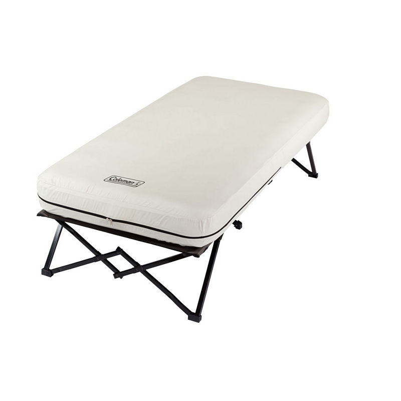 Coleman Camping Cot with Side Tables  Air Mattress & Battery Pump  Twin