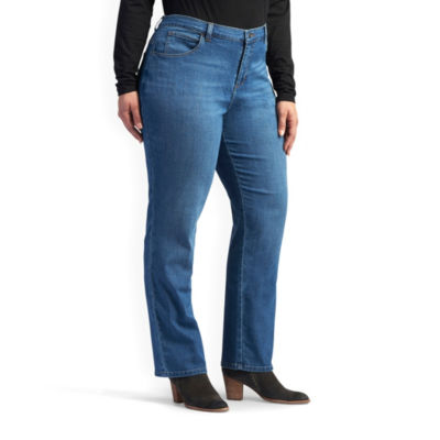 lee relaxed fit straight leg high rise jeans