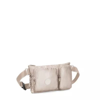 Kipling+Fresh+Waist+Belt+Bag+Fanny+Pack+K16492+Urban+Stripe+White+Multi for  sale online