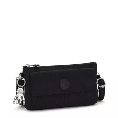 Large Aren Crossbody Wallet in Monogram Leather Black