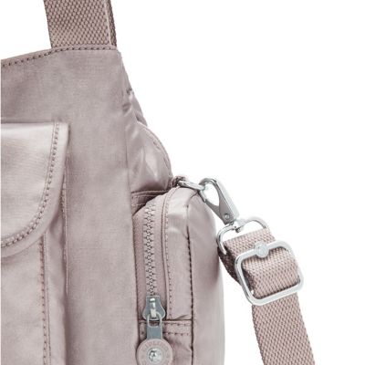 kipling felix large metallic handbag