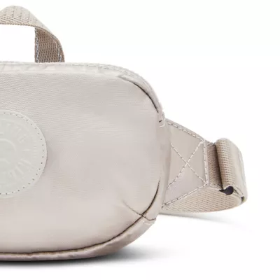 Nwt Kipling KI1263 Pria Fanny Pack Hip Waist Bag Travel Polyamide Foggy Grey