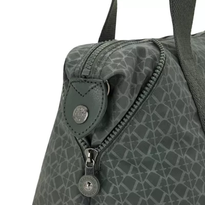 Calvin Klein Monica Embossed Monogram Logo Tote Bag in Black