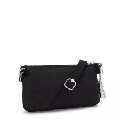 Large Aren Crossbody Wallet in Monogram Leather Black