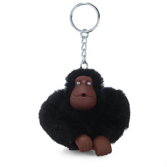 Sven Monkey Keychain, Black, large