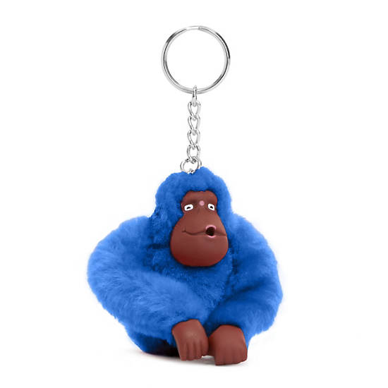 Sven Monkey Keychain, Shy Blue Shimmer, large