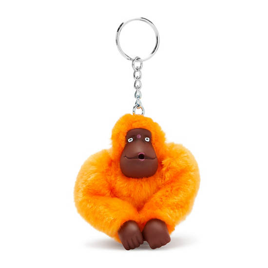 Sven Monkey Keychain, Tiger Orange, large