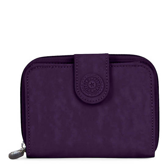 New Money Small Credit Card Wallet, Deep Purple, large