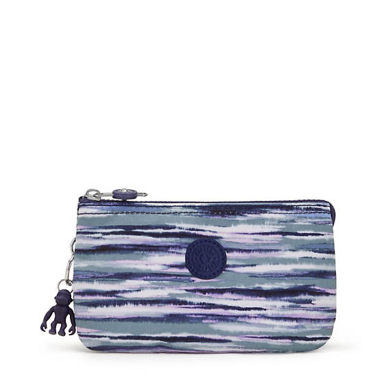 Creativity Large Printed Pouch, Brush Stripes, large