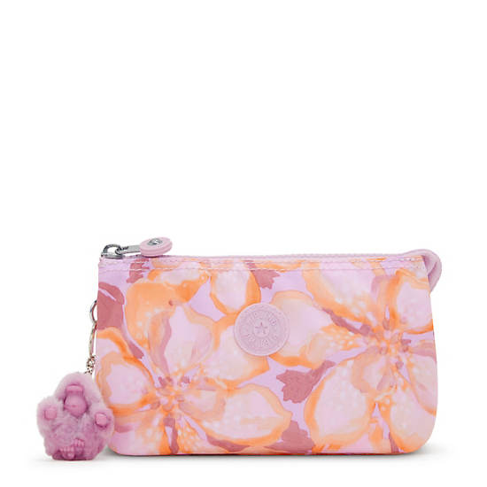 Creativity Large Printed Pouch, Floral Powder, large