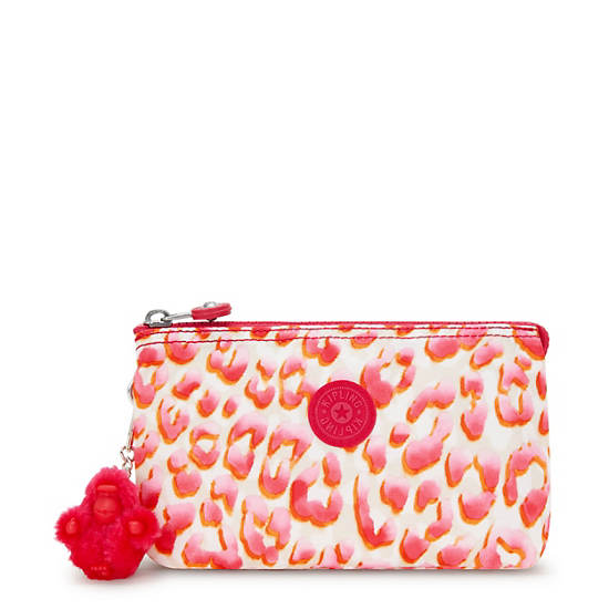 Creativity Large Printed Pouch, Pink Cheetah, large