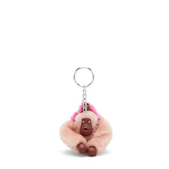 Mom and Baby Sven Monkey Keychain, Garden Rose, large