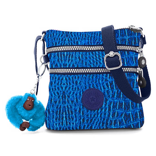Alvar Extra Small Printed Mini Bag, Raw Blue Mix, large