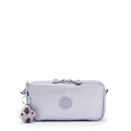 Chap Metallic Pencil Case, Frosted Lilac Metallic, large