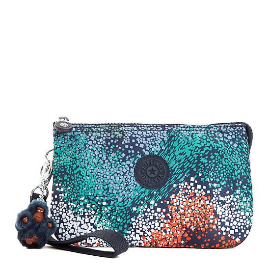 Creativity Extra Large Printed Wristlet, Watercolor River, large