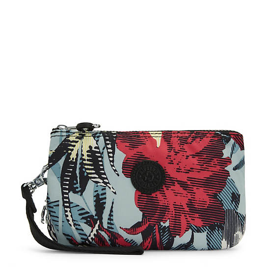Creativity Extra Large Printed Wristlet, Casual Flower, large